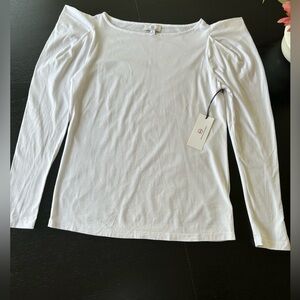 AG Adriano Goldschmied *NWT* GRACE white long sleeve top. Chic. Size Small.